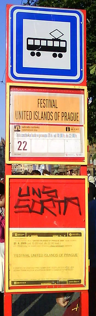 United Islands of Prague Tram Stop, Most Legii, Prague, CZ, 2009