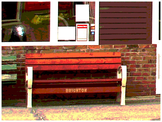 Brighton bench /   Vermont. USA.  23 mai 2009-  Brighton bench.  Postérisation