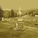 Cimetière pittoresque / Picturesque cemetery -   Newport, Vermont.  USA  /  États-Unis.   23 mai 2009 -  Sépia photofiltré