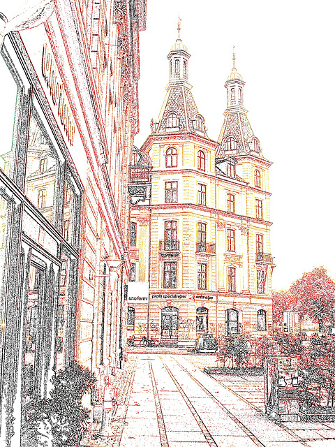Profil Specialrejser /  Copenhagen.   20 octobre 2008.  Contours de couleurs / Colorful outlines