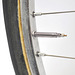 Fiamme Red Label rim from the early 1950s have a ferruled valve hole (2014)
