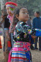 Hmong girl in her action