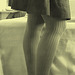 Mon amie Elisa avec / with permission - Essayage de jupe en talons hauts  /  Skirt fitting in high heels - Photo ancienne - Vintage