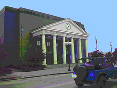 Rutland. Vermont USA - 25-07-2009  -  Rutland district and family courthouse -  RVB postérisé et cc