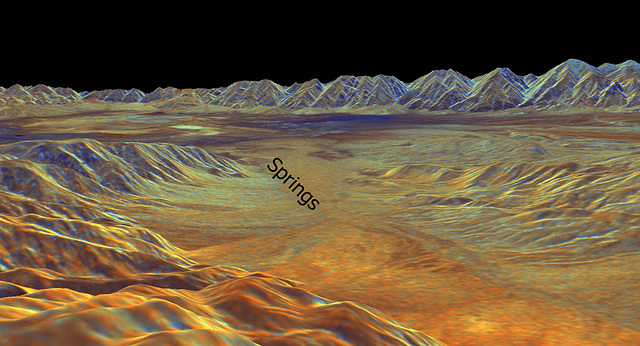 Saline Valley Radar Image with note