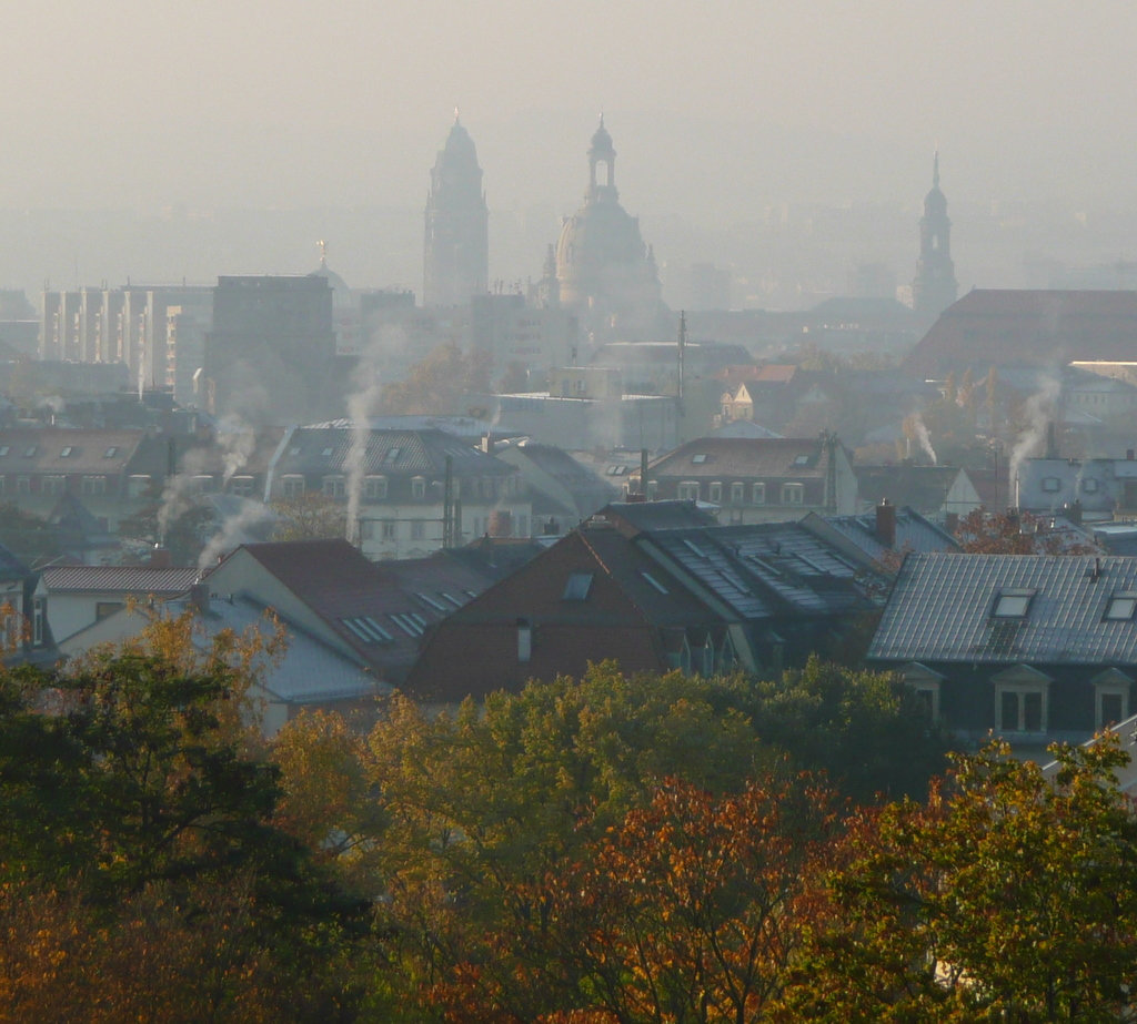 Herbstmorgen über Dresden