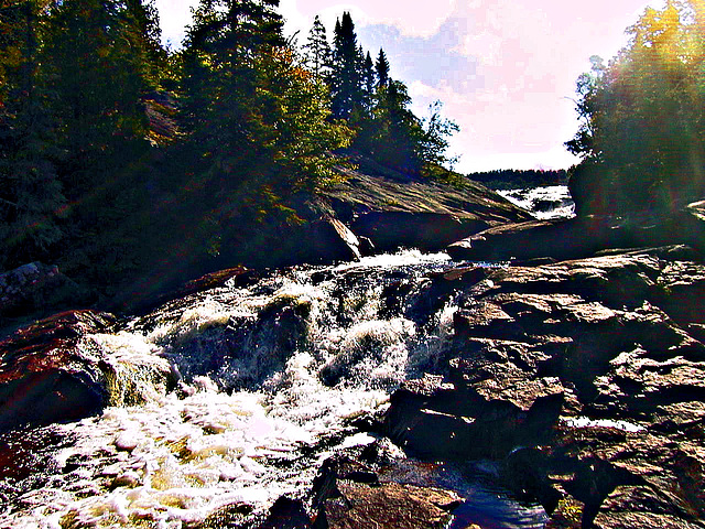Rushing Stream in Early Autumn