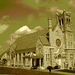 St-Mary's Assumption church. Middleburg. Vermont - USA /  25 juillet 2009- Sepia postérisé