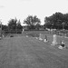 Cimetière de campagne du Québec /  Country cemetery in Quebec  - Tennis mortuaire en N & B.  12-07-2009