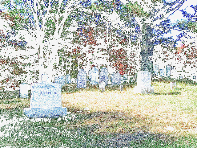 Dromore cemetery  -  Contours de couleurs