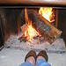 Mes pieds leopards bien au chaud / Sexy heated leopard feet -  Mon amie Christiane avec permission.