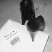 Les escarpins de mon amie Christiane / Closer -  Escarpins de mariage avec talons de 12 cm.  N & B