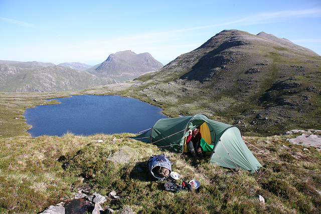 Camping above Loch a'Bhrisidh