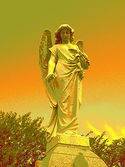 Ange funéraire /  Funeral angel - 12 juillet 2009 - Sepia postérisé