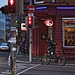Cyclist in the evening