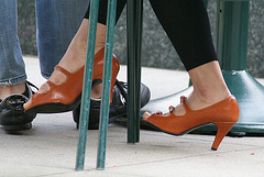 funky orange heels (F)