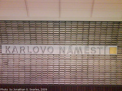 Old Karlovo Namesti Metro Sign, Prague, CZ, 2009