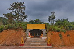 Holy cave behind Wat Luang Kone