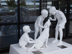 Sculpture at a guide dog school