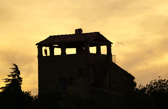 Ruined house at sunset, Gordes