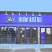 Asian bistro / South Portland , Maine ( ME ) USA /   11  octobre 2009 -Version éclaircie - RVB et ciel bleu photofiltré
