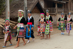 Hmong tribes on the way back to home