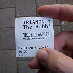 Movie ticket for The Hobbit