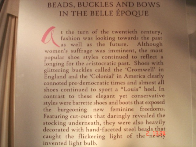 Bata shoe museum - Beads, buckles and bows in the belle époque