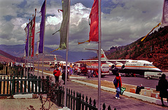Airport Paro in Bhutan from Druk Air