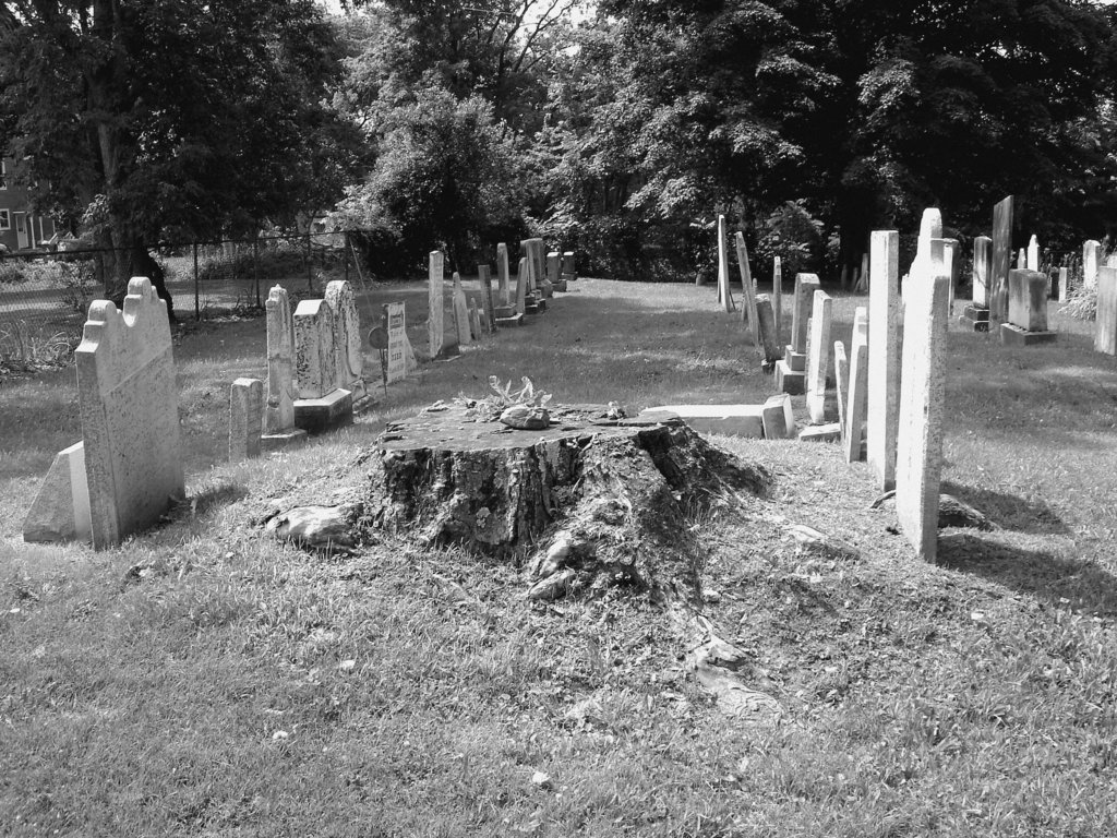 Whiting church cemetery. 30 nord entre 4 et 125. New Hampshire, USA. 26-07-2009 -  N & B