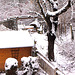 Laŭbo kovrita de neĝo - Gartenlaube vom Schnee bedeckt