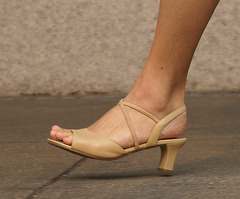 strappy walking heels (F)