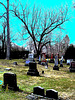 St.Marys Anglican church Como et cimetière - Hudson QC.  25-03-2010- Fortement postérisée