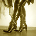 Lady Roxy - Cuissardes / Thigh high-heeled boots - Sepia