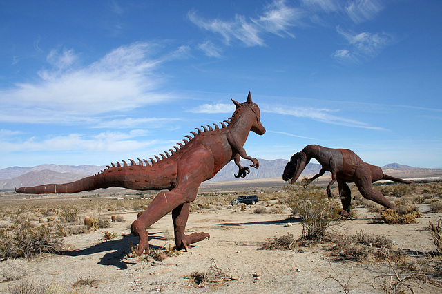 Galleta Meadows Estates Dinosaur Sculptures Turn On Delectable Ford Ranger (3685