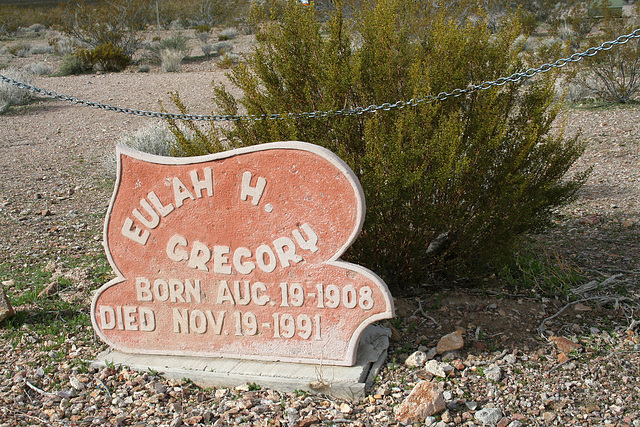 Rhyolite Cemetery - Eulah H Gregory (5298)
