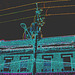 Photo électrique /Electric picture - Dans ma ville / Hometown - 24 mars 2010 / Contours de couleurs en négatif