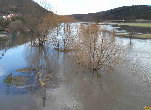 2010-02-28 11 Wangen, Unstrut, Hochwasserstufe III