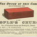 The Owner of This Card Has Purchased One Brick in the People's Church, Boston, Mass., ca. 1880