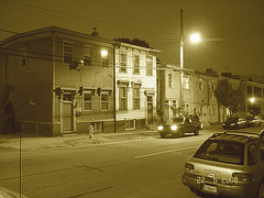 Halifax by the night .  Canada.  June / Juin 2008 - Sepia
