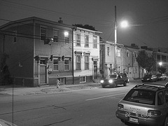 Halifax by the night .  Canada.  June / Juin 2008 - N & B