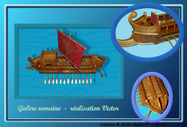 carte postale - galère romaine