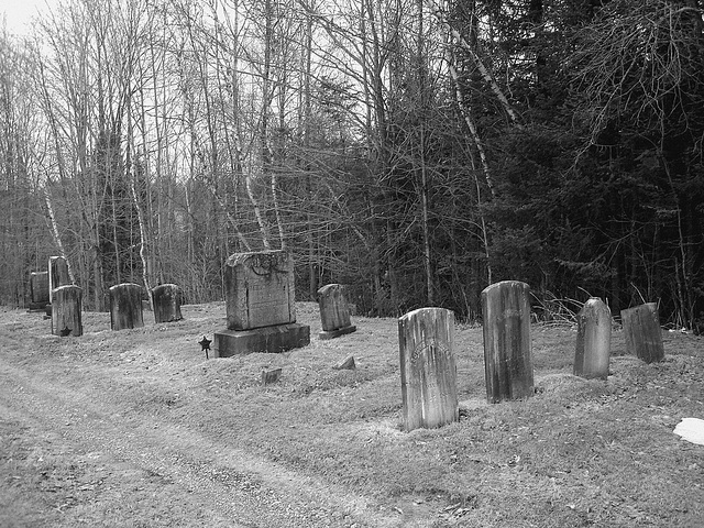 Newport center vault cemetery - Vermont USA .  28 mars 2010 - N & B