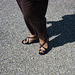Christiane ! Petits pieds dans sandales de cuir à talons hauts / Sexy feet in leather high-heeled sandals
