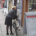 Bageri blonde Danish mature biker in chunky hammer heeled boots