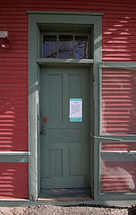 Magdalena, New Mexico, Library Door (5807)
