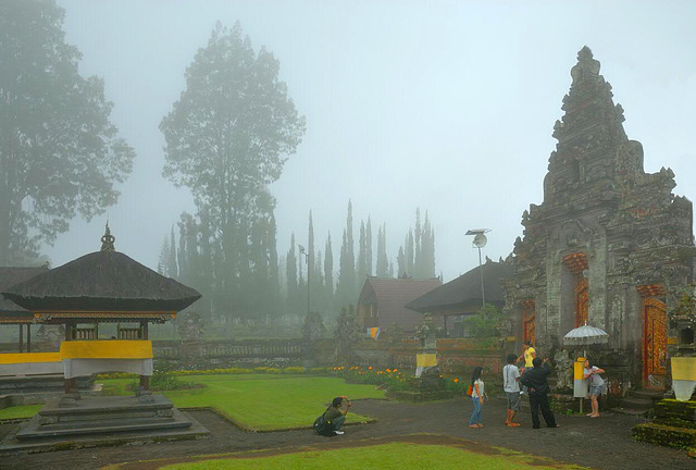 Temples complex in the mist