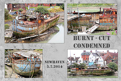 Burnt - cut - condemned - Newhaven - 5.7.2014