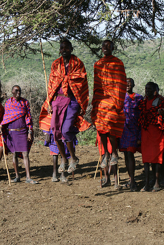 Maasai Warrior Leaping