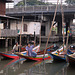 Waiting boat taxis on the Khlong Sam Wah